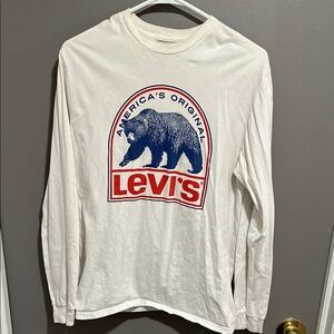 Levi's White Long Sleeve Men's Shirt